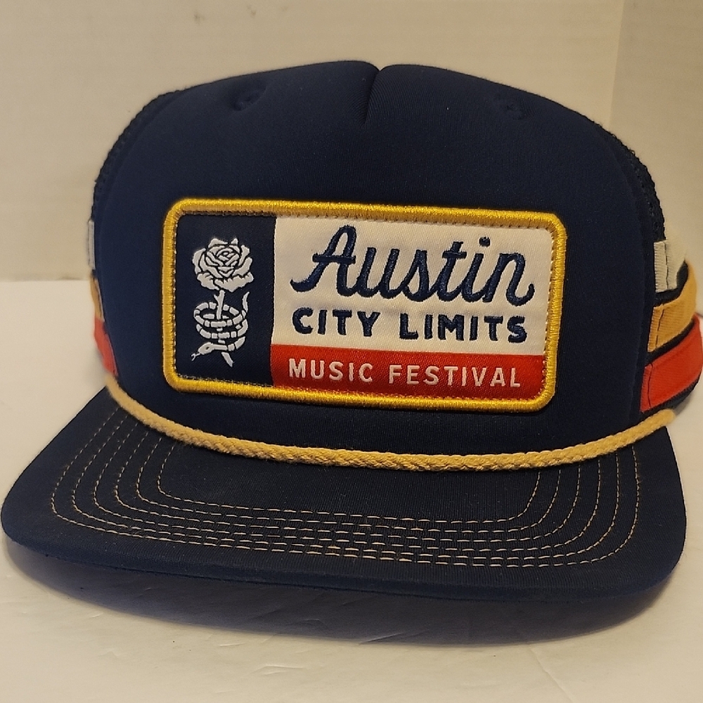 Howler Brothers Navy and Yellow Mesh Trucker Hat